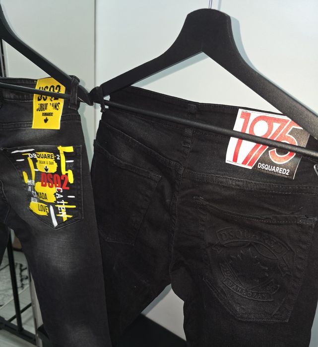 Blugi de barbati Icon dsquared2  negru gri