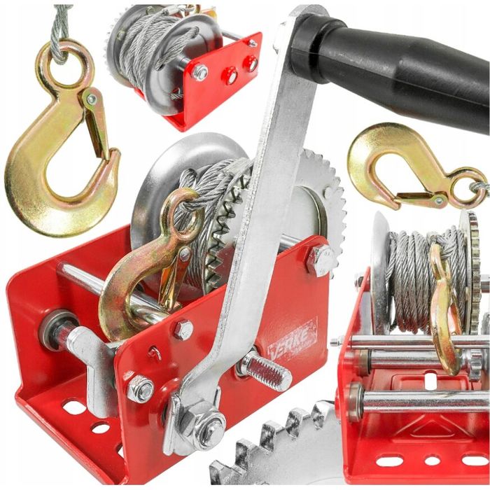 Troliu manual, vinci, 1133 Kg, 2 trepte, lungime cablu 10m, grosime