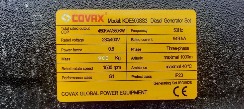 360 kw dizel generator