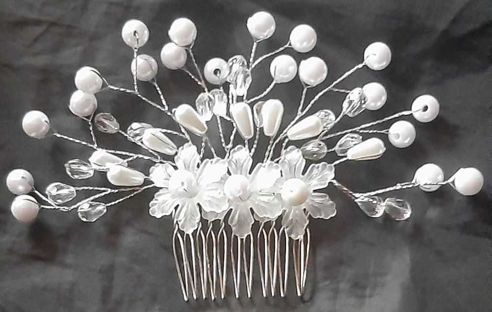 Voal mireasa lung 3m+Pieptene cu mărgele