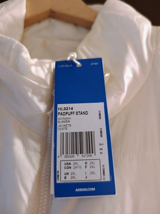 Geaca alba adidas