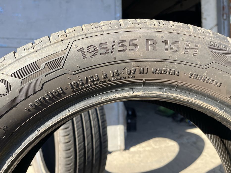 2 бр. летни гуми 195/55/16 Barum 7 mm DOT 0823