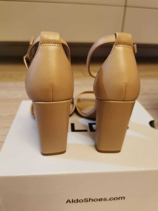 Sandale Aldo, din piele, bej, marimea 35