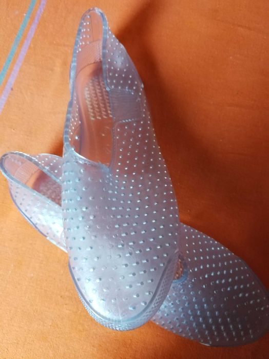 Papuci silicon de apa/nisip, transparenti, marimea 36/37 Made in Italy