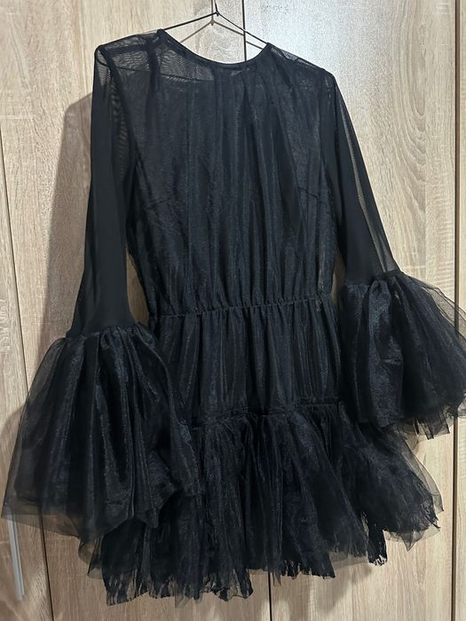 Черна тюлена рокля REPLICA – размер S/M