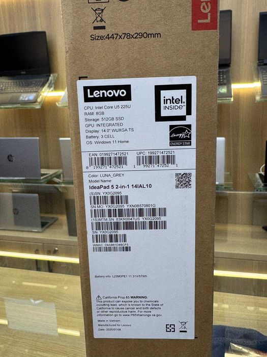 Lenovo IdeaPad 5i Intel Core U5 225U, 8/512GB, 14.0" WUXGA TS
