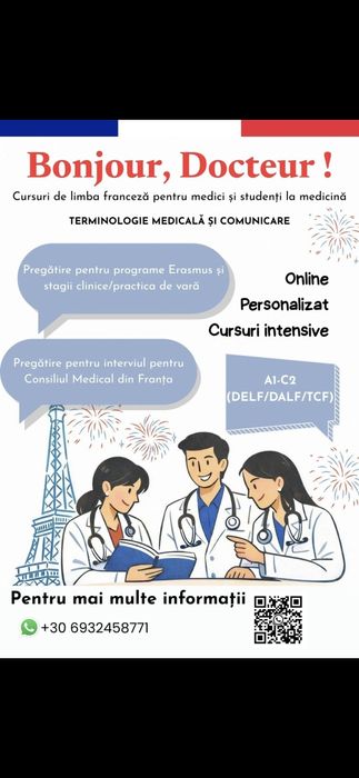 Meditații franceza exclusiv pentru domeniul medical (Franța, Belgia)