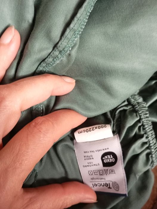 Cearceaf cu elastic verde elegant 2/2.20 m