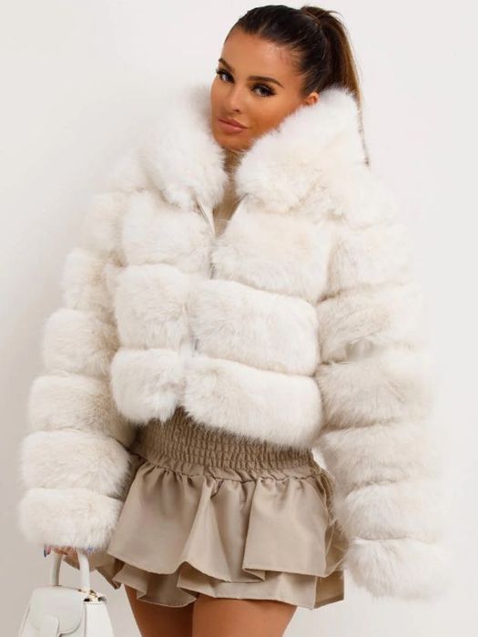 Пухкаво яке бяло