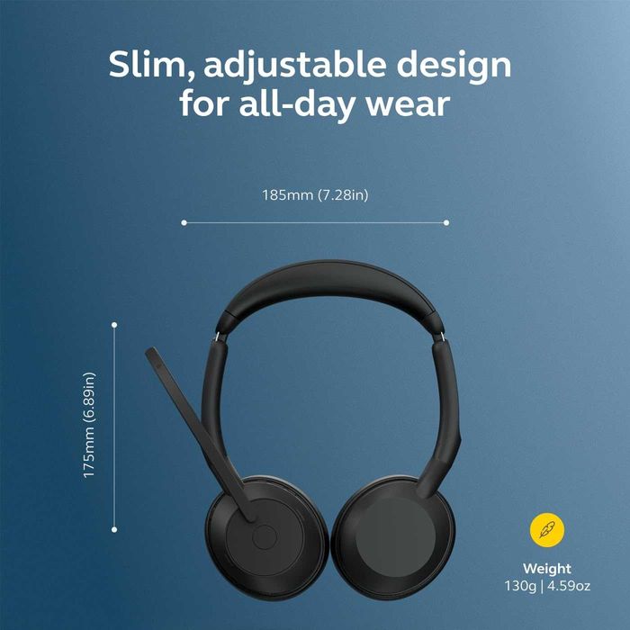 Безжични слушалки Jabra Evolve2 55 Stereo