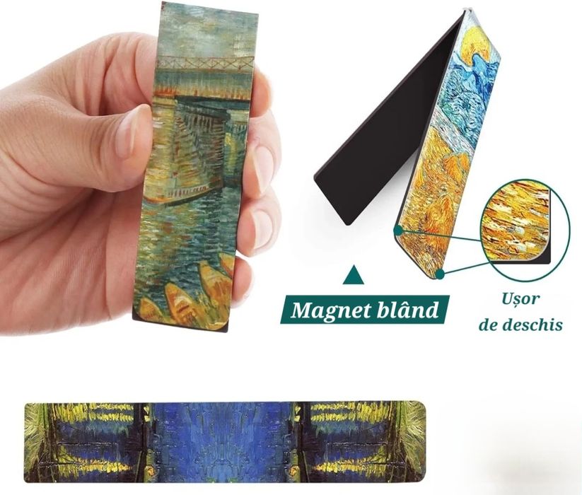 Cutie cadou Cititor/Artist: 4xSemn de carte Van Gogh/Monet