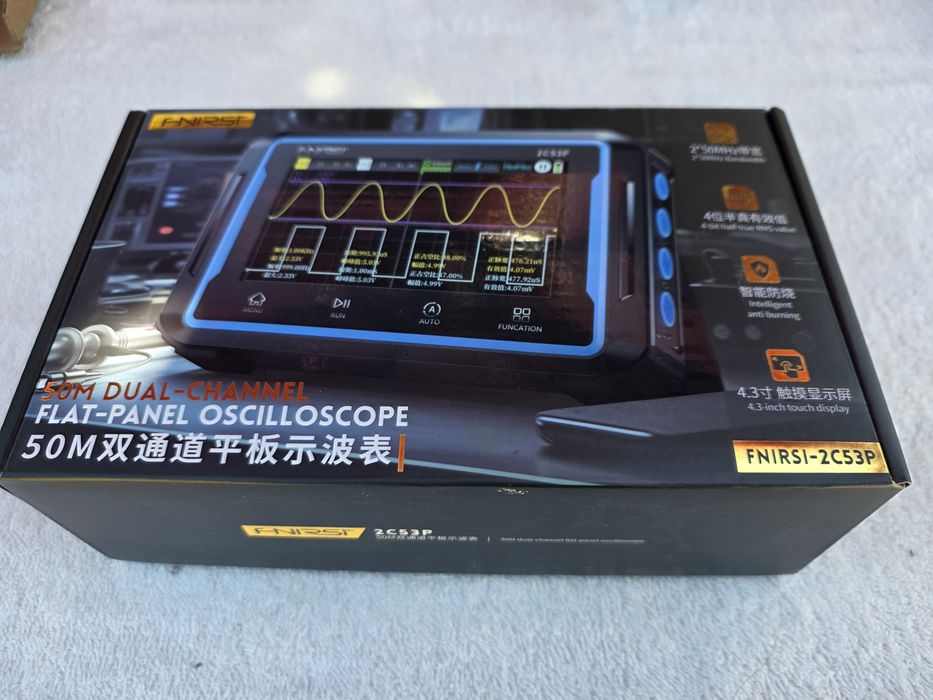 Osciloscop portabil cu generator si multimetru FNIRSI 2 C 53P