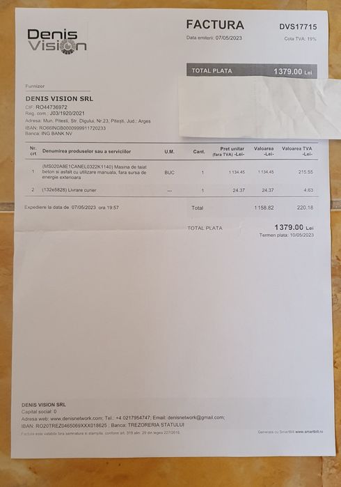 Vând Masina de taiat beton cu 5 discuri