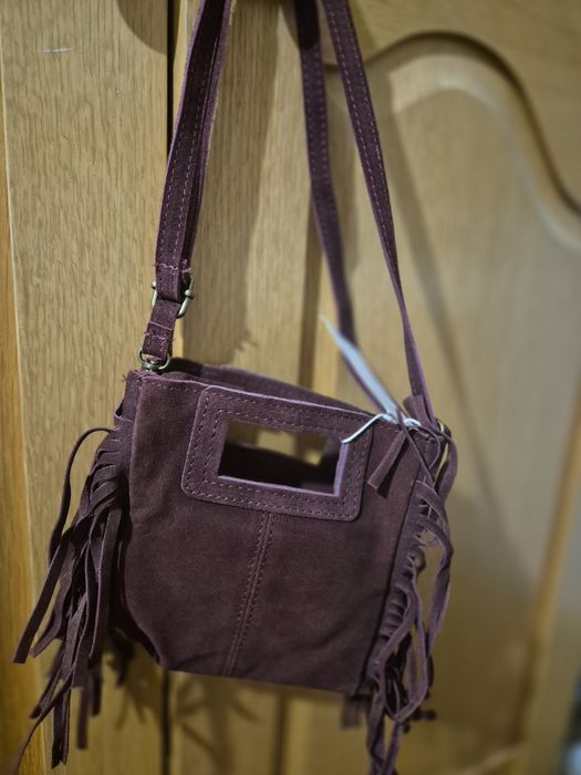 Чанта от естествен велур