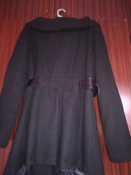Черно палто с шал яка