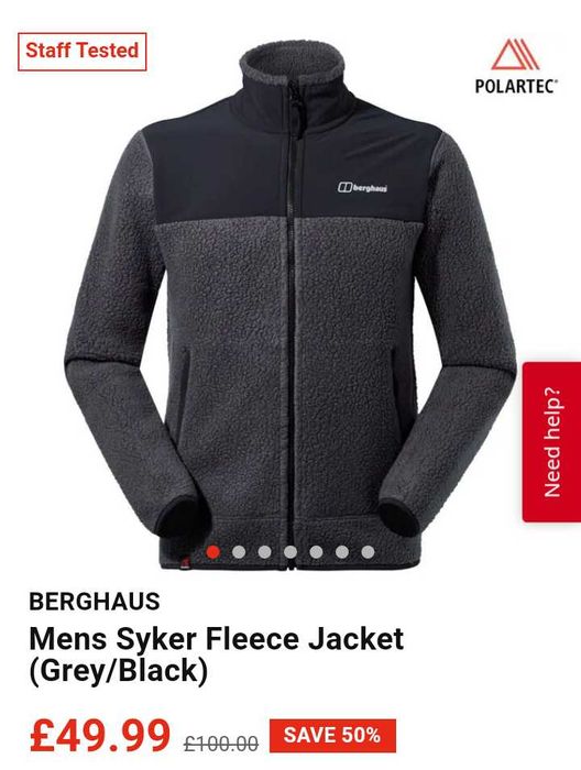 Ново поларено мъжко яке Fleece BERGHAUS Syker, размер L