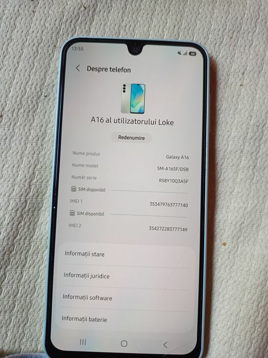 Samsung Galaxy A16 256GB Dual SIM – Ca NOU / Impecabil