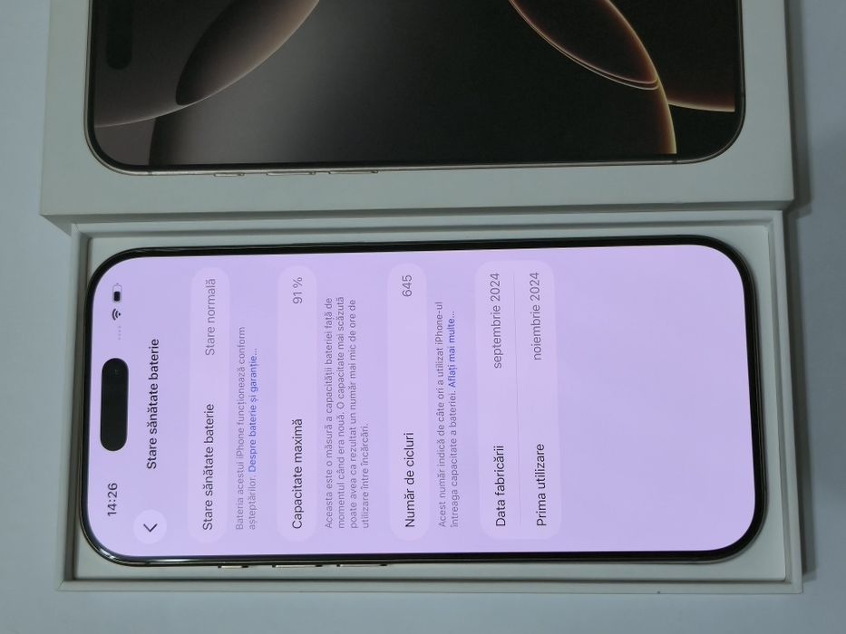 Vand/schimb iPhone 16 Pro 256gb