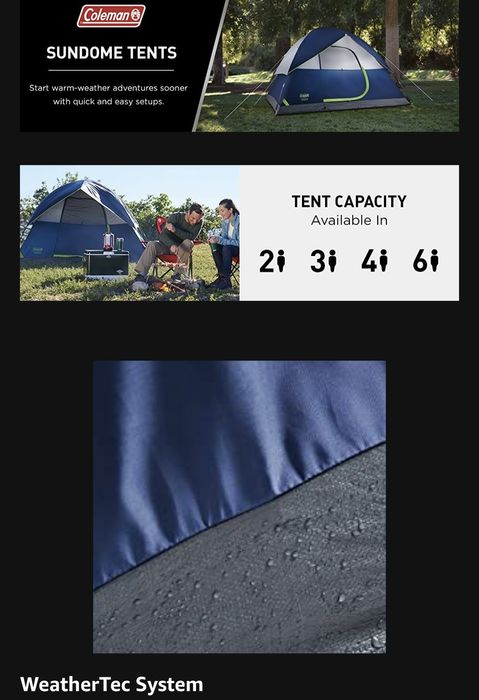 Палатка бренд  Coleman из США