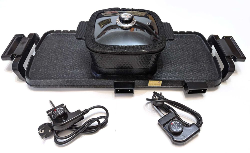 Продавам електрическа тенджера с бездимен електрически готварски грил.