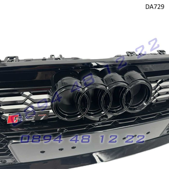 Предна решетка RS AUDI A7 18-23 ACC quattro Черна грил броня ауди а7