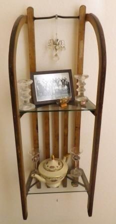 Дървена ретро шейна