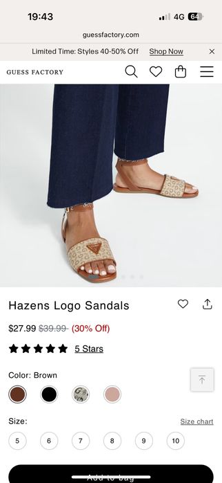 Сандали guess, новые , оригинал