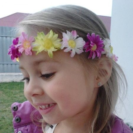 Cercei copii aur 14k Rotunzi cu floricele