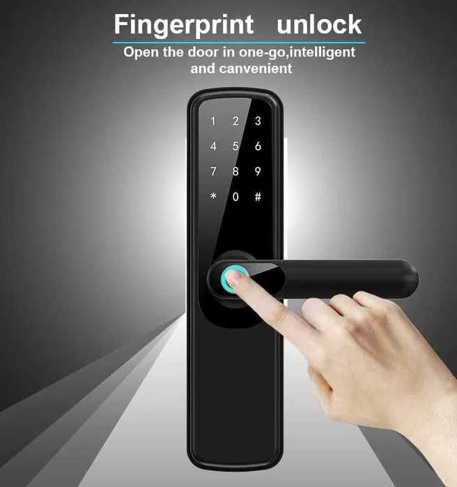 Yală inteligentă cu deblocare prin amprentă, parolă, și aplicație