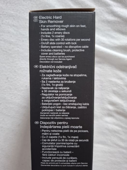 Dispozitiv pentru indepartarea pielii moarte