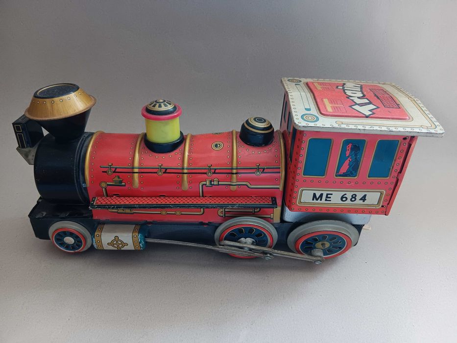 Jucarie Locomotiva din tabla Chinezeasca ME 684, de colectie,Perioada comunista RSR