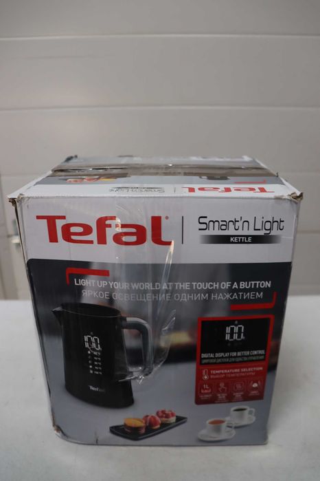 Tefal Smart'n Light 1L кана с избор на температура и функция за поддържане на топлината, цифрова кана с LED дисплей, бързо загряване,  1 ЛИТЪР