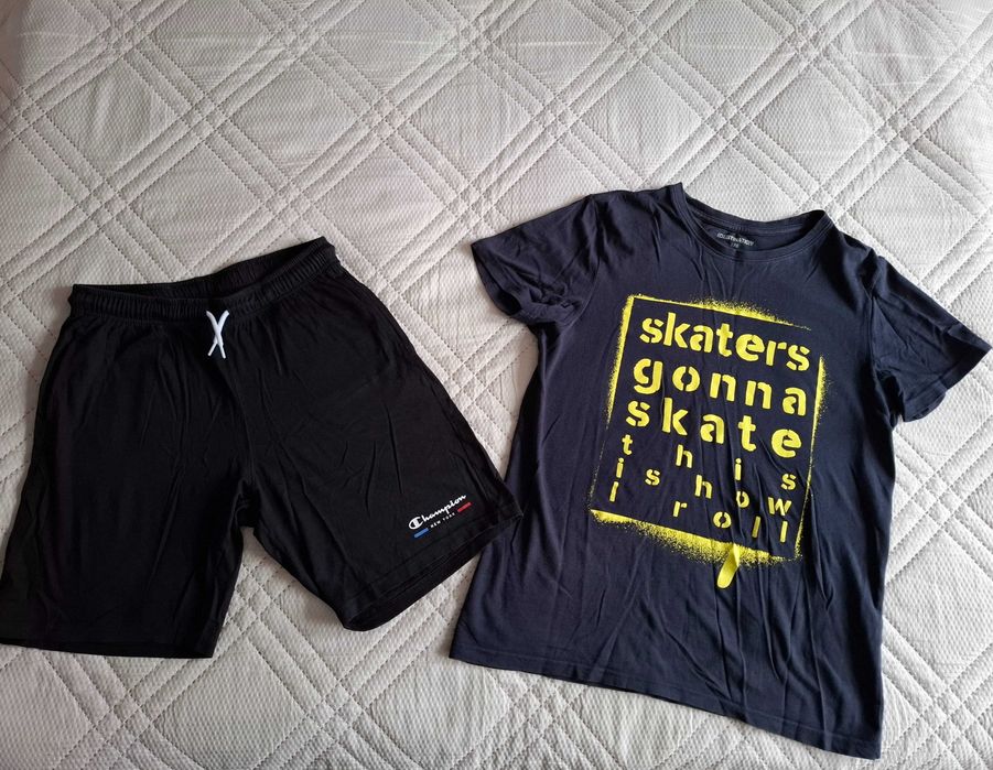 Детски лот от Champion къси панталони и 2 бр. тениски - размер 170 см