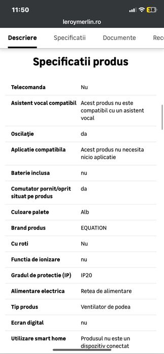 ventilator cu picior Equation