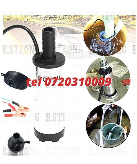 new 25l 12V pompa pentru transfer submersibila combustibil ulei apa