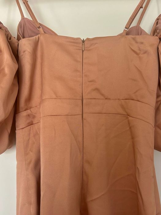 Rochie de banchet din satin 36,roz somon prăfuit