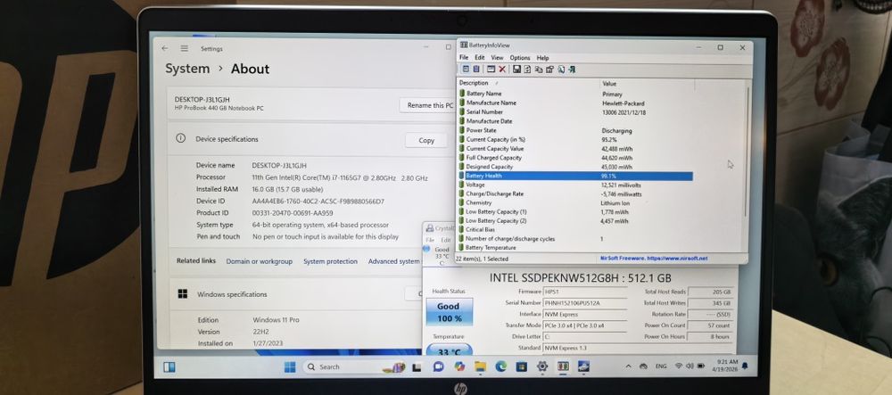 Laptop HP ProBook 14 G8_i7 1165G7_16GB DDR4_512GB SSD_NOU + Geanta