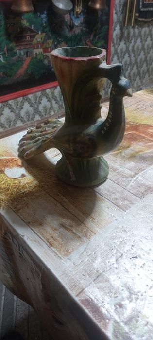Българска керамична ваза паун!