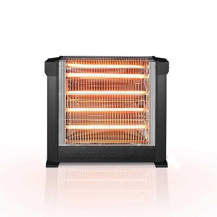 Мощна кварцова ПЕЧКА/камина с 4 реотана и термостат 2200w