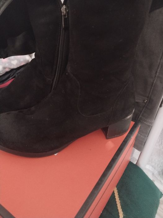 Зимний сапоги замшевый