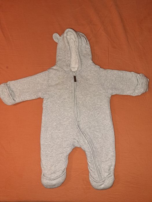 Salopeta H&M bumbac organic îmblănita - mărime 62