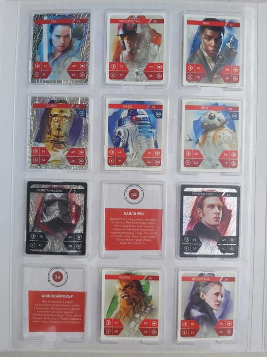 Стикери от албум за Междузвездни войни, 2лв./бр.