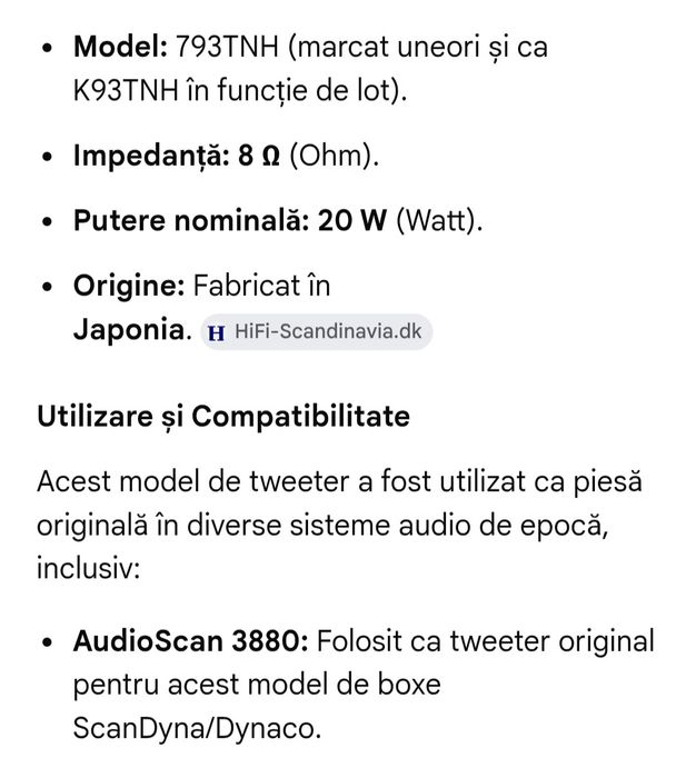 Tweetere Dynaco etc.  frumusete