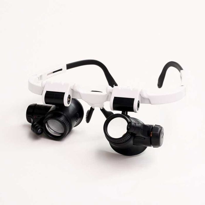 Диоптрични очила Лупи за глава с LED осветление и увеличение 8x-23x