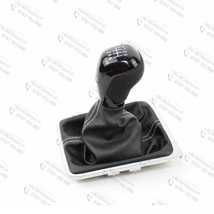 Nuca piele neagra Passat B6,CC,3C,B7 in 5 sau 6 viteze cu manson schimbator