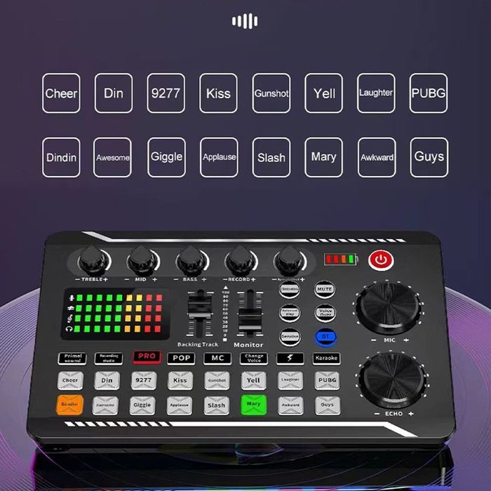 Placa de sunet externa , efecte de sunet și Bluetooth , ideala Karaoke Podcast Tiktok etc