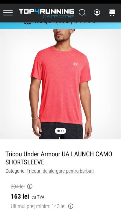 Lot pentru revanzare 40 buc.tricouri sport Under Armour ,marime M-noi cu etichete original 100%