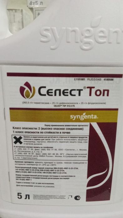 Syngenta Celest Top 312.5 FS – протравитель семян, 5 л