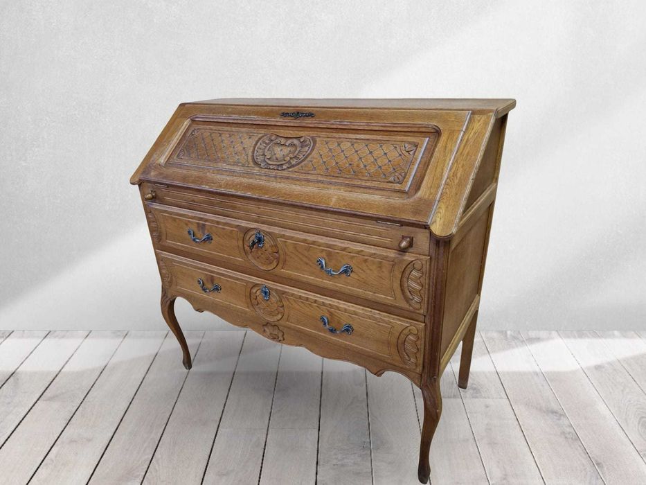 Дъбово писалище секретер в стил "ЛУИ XV"