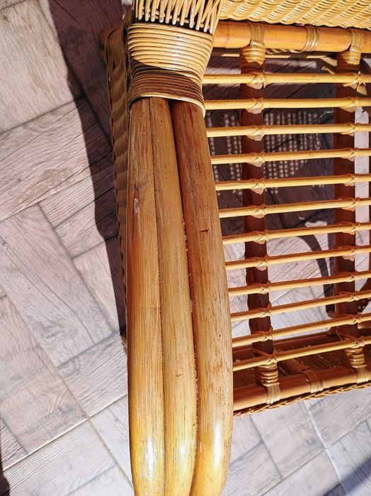 2бр. Големи Градински Кресла Естествен Ратан